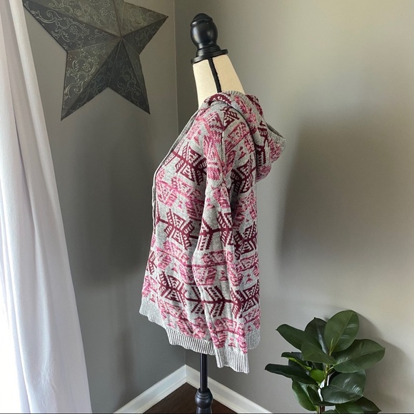 American Eagle Pullover Hoodie Pink/Gray Sz Medium - Picture 6 of 7